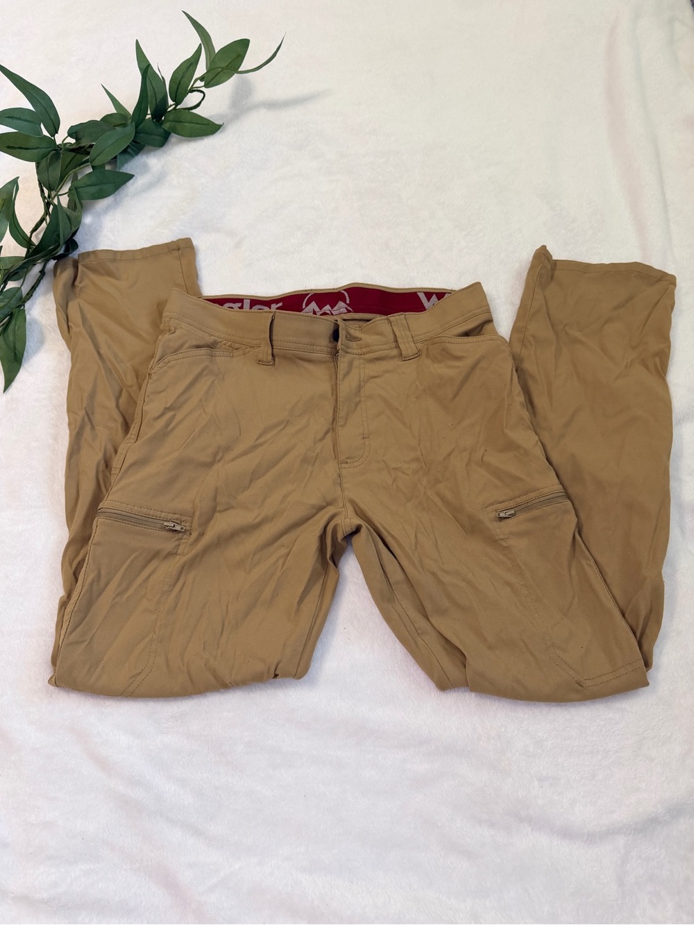 Wrangler Men’s Khaki Utility Pants Size 32x30 Tan Outdoor Cargo Pants